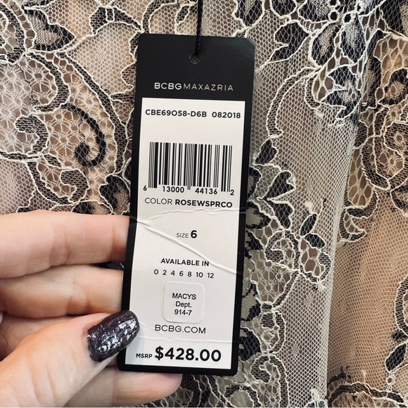 black bec and bridge mini dress BCBG Max Azria Black Floral Lace Ruffle Dress